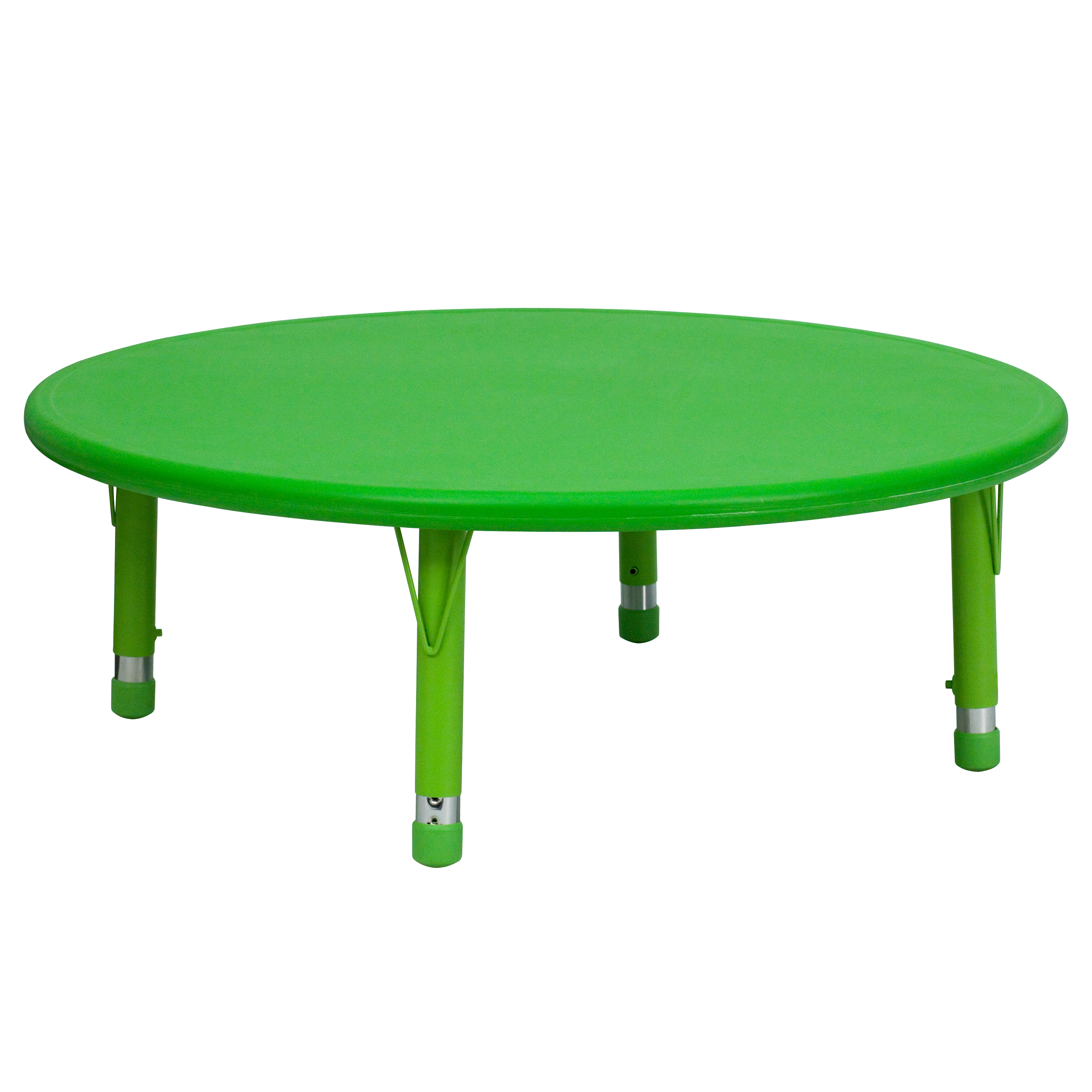 Wren 45'' Round Green Plastic Height Adjustable Activity Table