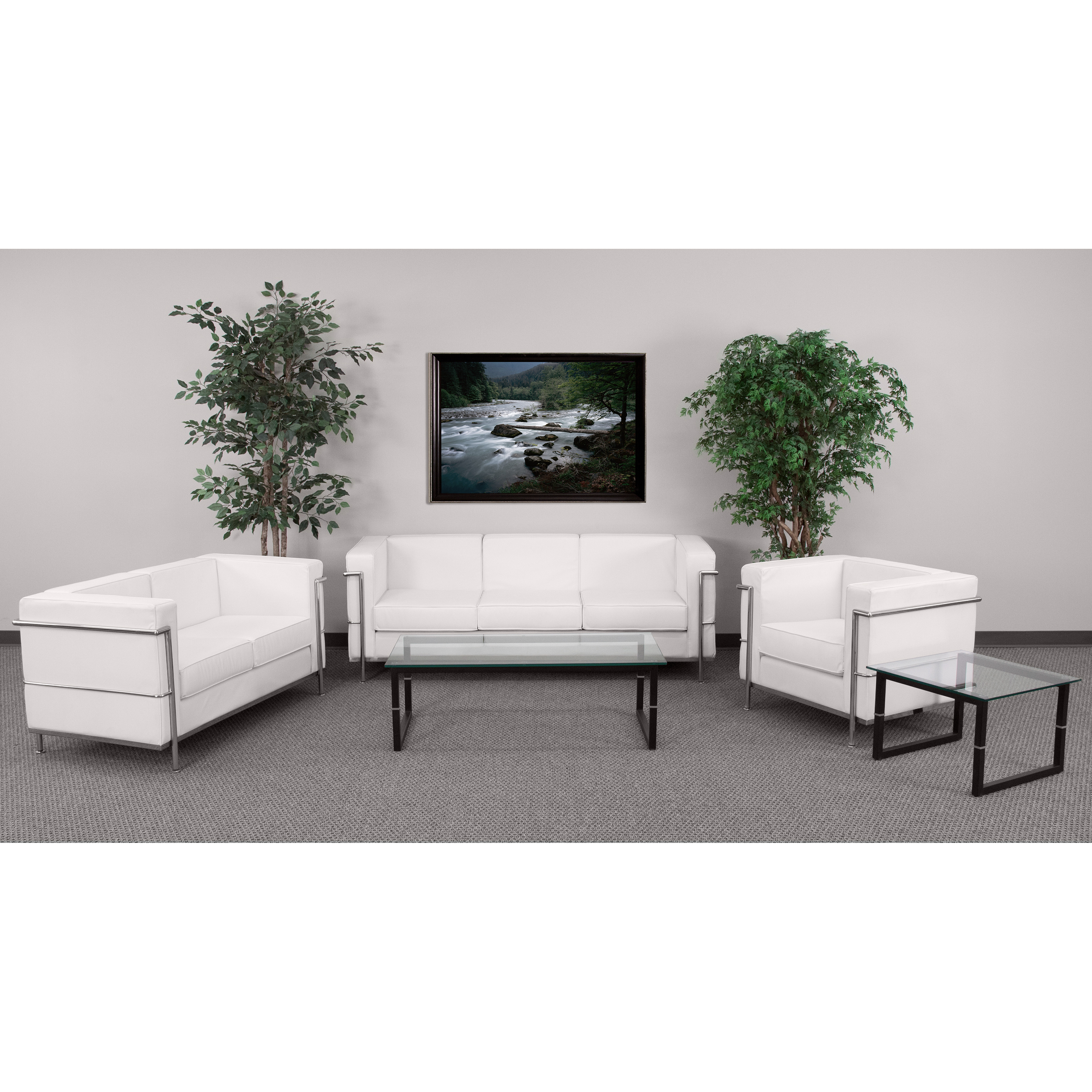 HERCULES Regal Series Reception Set in Melrose White LeatherSoft